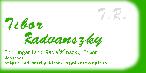 tibor radvanszky business card